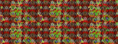 Nakış desenli çiçek deseni. Renkli grunge, renkli ve kahverengi çiçeklerle soyut bir arka plan oluşturur. İzler, kumaş, duvar kağıtları, tekstil için raster dokusu.