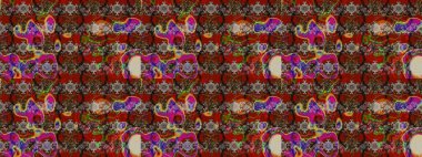 Çizim çiçek deseni duvar kağıdı, web sitesi arka planı, ambalaj kağıdı, davetiye, broşür, afiş veya web sitesi için kullanılabilir. El çizimi Raster çizimi. Parlak elementlerin.