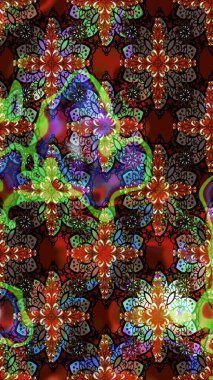 Eskiz klasiği. Renkli Bahar Teması eskiz kalıbı. Düz Çiçek Elementleri Tasarımı. Raster Şirin kumaş deseni.