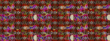 Çizim çiçek deseni duvar kağıdı, web sitesi arka planı, ambalaj kağıdı, davetiye, broşür, afiş veya web sitesi için kullanılabilir. El çizimi Raster çizimi. Parlak elementlerin.