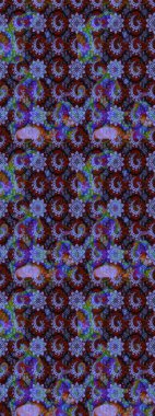 Doğal kozmetik ürünleri, parfüm, çiçekçi dükkanı için bahar ihalesi tasarımı. Mavi ve kahverengi lale çiçekli Raster eskiz deseni. Paket kağıdı için en iyisi. Karşılama ya da düğün geçmişi olarak kullanılabilir.