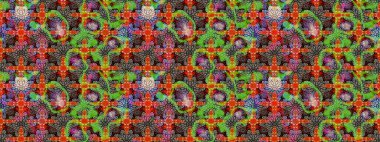 Raster. Güzel suluboya çiçekler, parlak resim ilham verici yeşil ve kahverengi çiçek desenli eskiz arka plan.