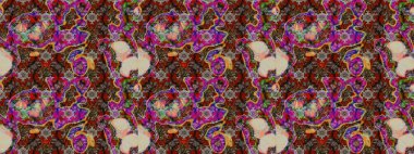 Doodle çiçekler ve dalları, otlar ve çiçekler. Elle çizilmiş. Raster resim. Güzel kumaş deseni.