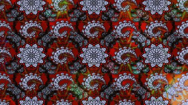 Raster illüstrasyonu. Hoş bir çiçek geçmişi var. Güzel kumaş deseni. Küçük çiçekte çizim deseni.