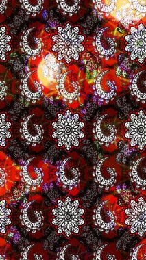 Bahar mevsimi. Siyah ve kahverengi renkte çiçekler. Raster güzel bir çiçek deseni çizmiş. Tatil havası. Nazik romantik baskı.