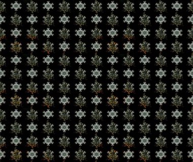 Raster illüstrasyonu. Siyah renkli Asya tekstili. Suluboya çiçekli çiçek deseni.