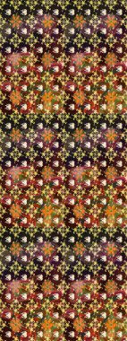 El yapımı çiçek ve bitki koleksiyonu. Eskiz tarzı kahverengi renklerde. Şirin karalamalı çiçek desenli çizim. Raster illüstrasyonu. Raster illüstrasyonu.