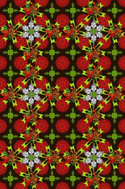 Raster çiçekli arka plan. Güzel, pürüzsüz bir desen. Düz Çiçek Elementleri Tasarımı. Güzel kumaş deseni. Yazdır. Renkli Yaz Temalı Kusursuz Arkaplan.