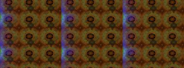 Kahverengi renkli çiçekler. Raster illüstrasyonu. El çizimi çiçekli soyut çizim deseni.