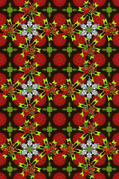 Raster çiçekli arka plan. Güzel, pürüzsüz bir desen. Düz Çiçek Elementleri Tasarımı. Güzel kumaş deseni. Yazdır. Renkli Yaz Temalı Kusursuz Arkaplan.