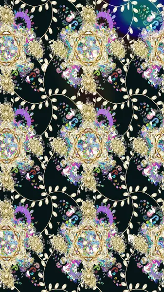 Klasik taslak çizimi. Çiçeksel gri çizim deseni. Raster çiçek izi..