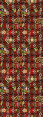 Şirin çiçekler. Raster Moda kumaş deseni. Çizgi çizimi deseni.