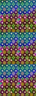 Soyut etnik raster çizim kalıbı. Vadinin mavi renkli çiçekleri. Çiçekler..