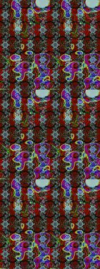 Renkli Bahar Teması eskiz kalıbı. Raster illüstrasyonundaki çiçek desenli çizim. Düz Çiçek Elementleri Tasarımı. Çiçekler kırmızı, kahverengi ve gri renklerde.