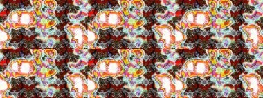 Çiçek desenli çizim. Raster illüstrasyonu. Asya tekstil tarzında. Tarafsız ve gri renklerde çiçekler. Raster illüstrasyonu.