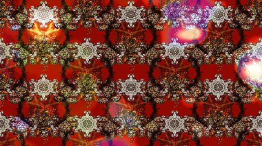 Renkli desenli eskiz deseni, kahverengi ve kırmızı çiçekler ve dekoratif elementler. Eski usul. Eskiz geçmişi. Kumaş, tekstil, duvar kağıdı baskısı için. Raster illüstrasyonu.