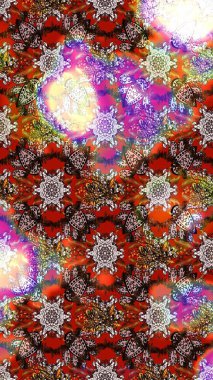 Çiçek deseni. Renkli Bahar Teması eskiz kalıbı. Düz Çiçek Elementleri Tasarımı. Raster çizimi. Güzel kumaş deseni..