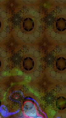 Raster illüstrasyonundaki çiçek desenli çizim. Renkli Bahar Teması eskiz kalıbı. Düz Çiçek Elementleri Tasarımı. Süslü kumaş deseni.