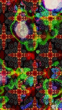 Hoş bir çiçek geçmişi var. Güzel kumaş deseni. Küçük bir çiçekte eskiz deseni. Raster illüstrasyonu.