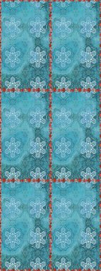 Raster illüstrasyonunda kusursuz çiçek deseni. Süslü kumaş deseni. Renkli Bahar Temalı Kusursuz Arkaplan. Düz Çiçek Elementleri Tasarımı.