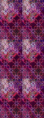 Güzel kumaş deseni. Raster suluboya çiçek deseni, narin çiçekler, mor çiçekler, tebrik kartı şablonu..