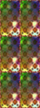 Çiçekli ipek eşarp. Retro tekstil tasarım koleksiyonu. 1950-1960 motifleri. El çizimi çiçek unsurları olan soyut, dikişsiz raster deseni. Kahverengi üstüne kahverengi.