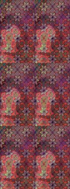 Raster illüstrasyonu. Çizim çiçek deseni duvar kâğıdı olarak kullanılabilir. Kahverengi renkte çiçekler.