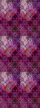 Güzel kumaş deseni. Raster suluboya çiçek deseni, narin çiçekler, mor çiçekler, tebrik kartı şablonu..