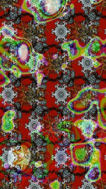 Hoş bir çiçek geçmişi var. Güzel kumaş deseni. Raster illüstrasyonu. Küçük çiçekte çizim deseni.