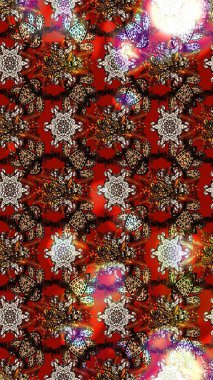 Suluboya elle çizilmiş çiçek desenli eskiz deseni. Parlak renkli fantezi çiçekleri, yapraklar, kahverengi ve kırmızı renkli tomurcuklar kahverengi ve kırmızı.