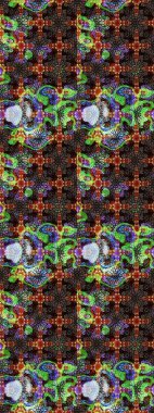 Kahverengi ve siyah renkli çiçekler suluboya tarzında. Raster illüstrasyonunda çiçek deseni çizimi.