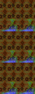 Raster illüstrasyonu. Güzel kumaş deseni. Kahverengi renklerde. Raster illüstrasyonunda çiçek deseni çizimi.