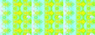 Çizim çiçek deseni duvar kâğıdı olarak kullanılabilir. Raster illüstrasyonu. Yeşil renkte çiçekler.