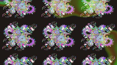 Çiçek deseni duvar kağıdı, desen dolguları ve web sayfası arka planı için kullanılabilir. Şekil verilmiş çiçeklerle eskiz deseni. Süslü zentangle çizim dokusu, soyut çiçeklerle süslenmiş..