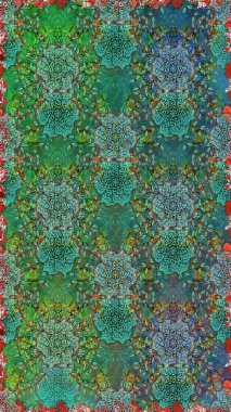 Raster güzel kumaş deseni. Soyut zerafet çiçek arka plan ile seamless modeli.