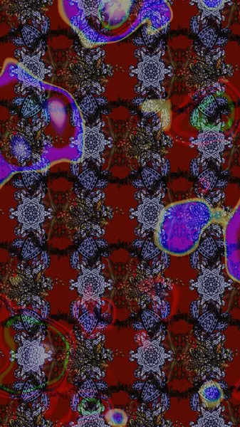 Moda baskıları için zarif bir şablon. Motley illüstrasyonu. Kırmızı ve kahverengi çiçekli bahar çiçekleri. Küçük renkli çiçekler. Küçük çiçekte şirin desenler.