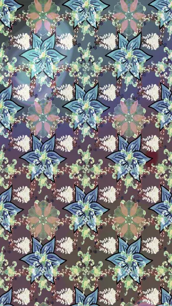 Klasik taslak çizimi. Çiçeksel nötr ve gri pürüzsüz desen. Raster Yumuşak kumaş deseni. Raster çiçek izi..