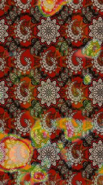 Karalama çiçeği. Renkli Bahar Teması eskiz kalıbı. Düz Çiçek Elementleri Tasarımı. Raster illüstrasyonu. Güzel kumaş deseni. Zentangle soyut çiçekleri.