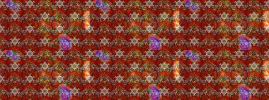 Çiçekli karalama şeklinde Raster çiçek deseni. Nazik, narin çiçek arkaplanı. Kahverengi ve kırmızı renkte çiçekler.