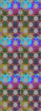 Duvar kağıdı, web sitesi arka planı, ambalaj kağıdı, davetiye, broşür, afiş veya web sitesi için kusursuz çiçek deseni kullanılabilir. Parlak elementlerin. El çizimi Raster illüstrasyonu.