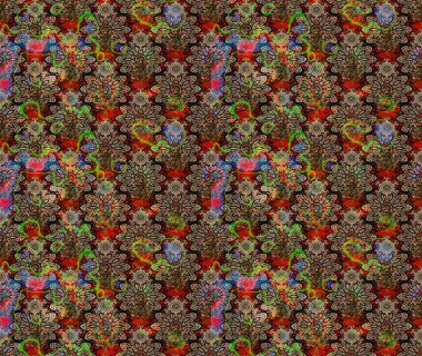 Kumaş, tekstil, duvar kağıdı baskısı için. Tomurcukları çiçek olan sevimli bir çiçek deseni. Raster illüstrasyonu. Raster. Eski usul. Taslak arkaplan.