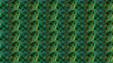 Yeşil ve mavi renklere karalamalar çizilmiş çiçek deseni. Raster illüstrasyonu.