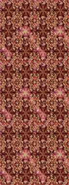 Lüks, kraliyet ve Viktorya dönemi konsepti. Süslü dekorasyon. Raster klasik barok çiçeksiz altın desenli. Altın elementlerle kahverengi renklerde altın desen.