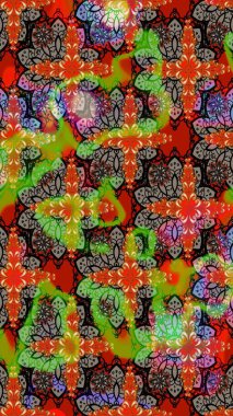 Raster suluboya çiçek deseni, narin çiçekler, kırmızı ve kahverengi çiçekler, tebrik kartı şablonu. Güzel kumaş deseni.