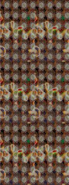 Renkli Bahar Teması eskiz kalıbı. Güzel kumaş deseni. Düz Çiçek Elementleri Tasarımı. Raster illüstrasyonunda çiçek deseni çizimi.