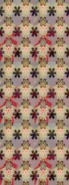 Küçük çiçekte hoş bir çiçek deseni var. Çiçeksel elementlerle süslenmiş zarif raster dokusu. Parlak çiçekli bej renkler üzerine soyut çizim deseni.