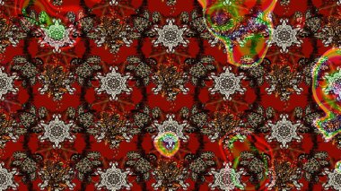 Kullanılabilir Tekstil, tebrik kartı, boyama kitabı, telefon durumda yazdırma için. Etnik Mandala süsleme. Hint çiçek desenli madalyon desen. Raster kına dövme stil.