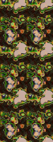 Yapraklı çiçekler ve kahverengi, yeşil ve gri renklerde papatya çiçekleri. Eskiz arkaplan modeli. Raster - stok.