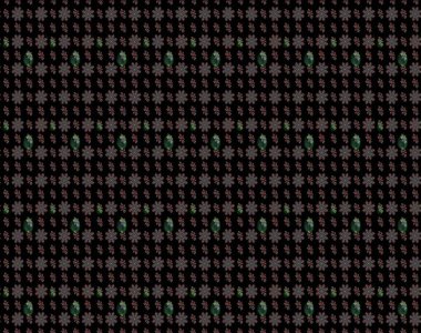 Çiçek desenli çizim. Raster illüstrasyonu. Asya tekstil tarzında. Siyah ve gri renkli çiçekler. Raster illüstrasyonu.