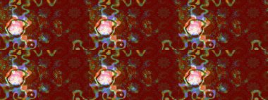 Çiçekli el çizimi çizimi deseni. Modern gelişim kırmızı ve kahverengi raster arka plan duvar kâğıdı illüstrasyon klasik çizgili iz sürme desenli çiçekler, çiçekli süsler.